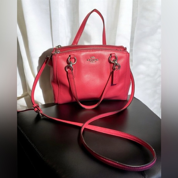COACH PINK LEATHER SATCHEL TOTE SHOULDERBAG
